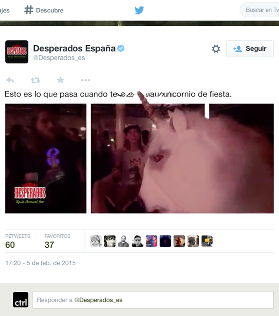 Desperados tuitea en 3D