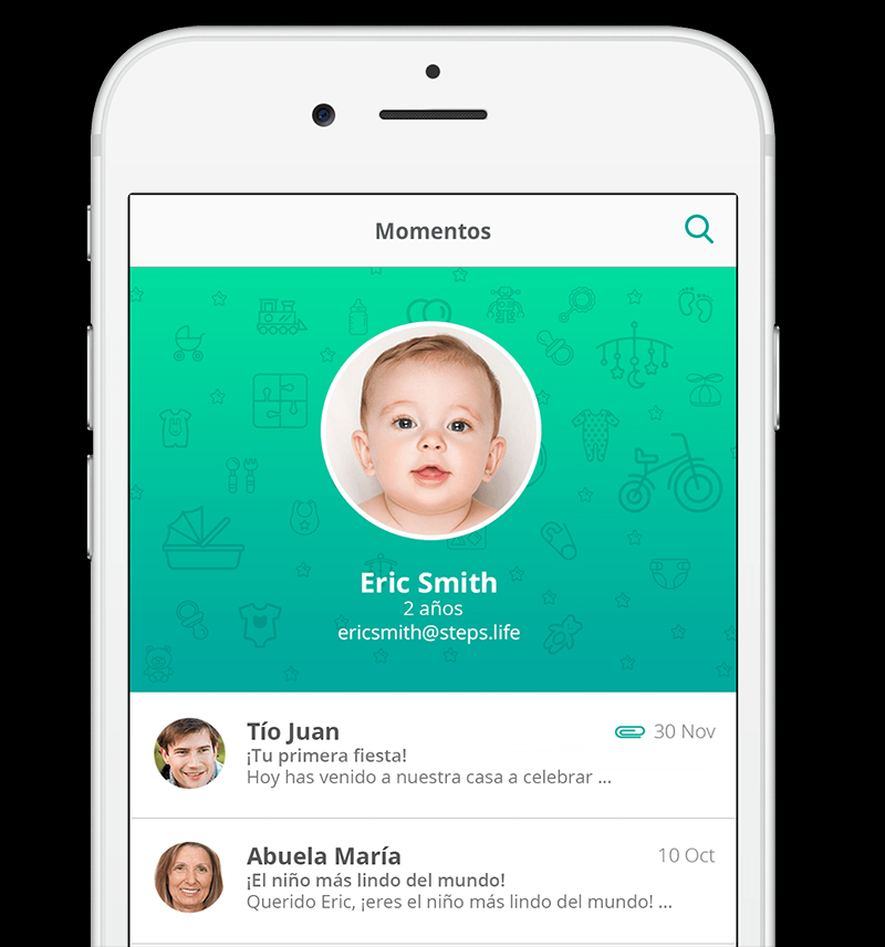 StepsLife, app que guarda los recuerdos del bebé