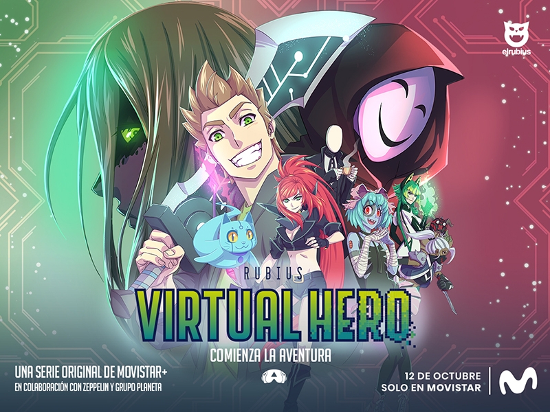 'Virtual Hero', serie anime creada por el youtuber Rubius