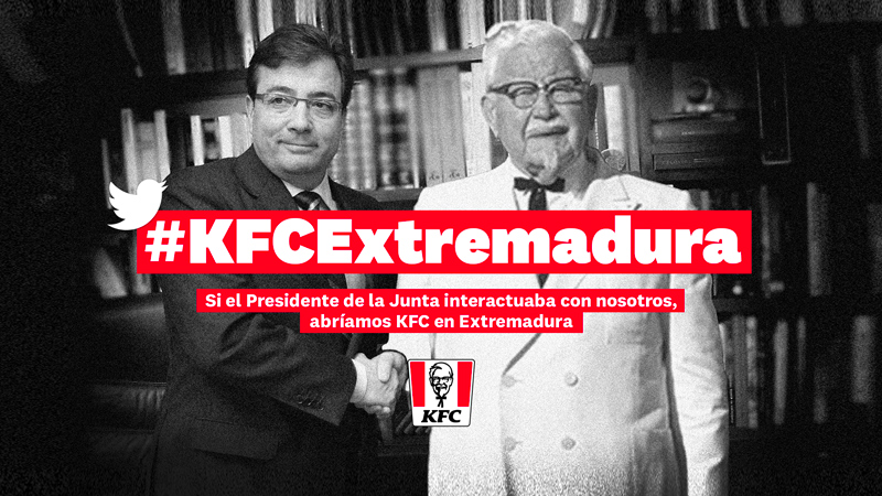 Cómo consiguió KFC viralizar su primera apertura en Extremadura