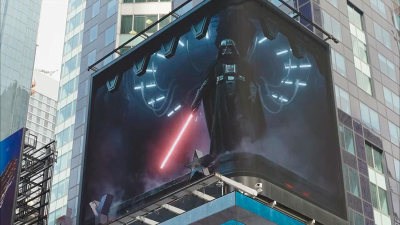 Darth Vader se asoma a Times Square