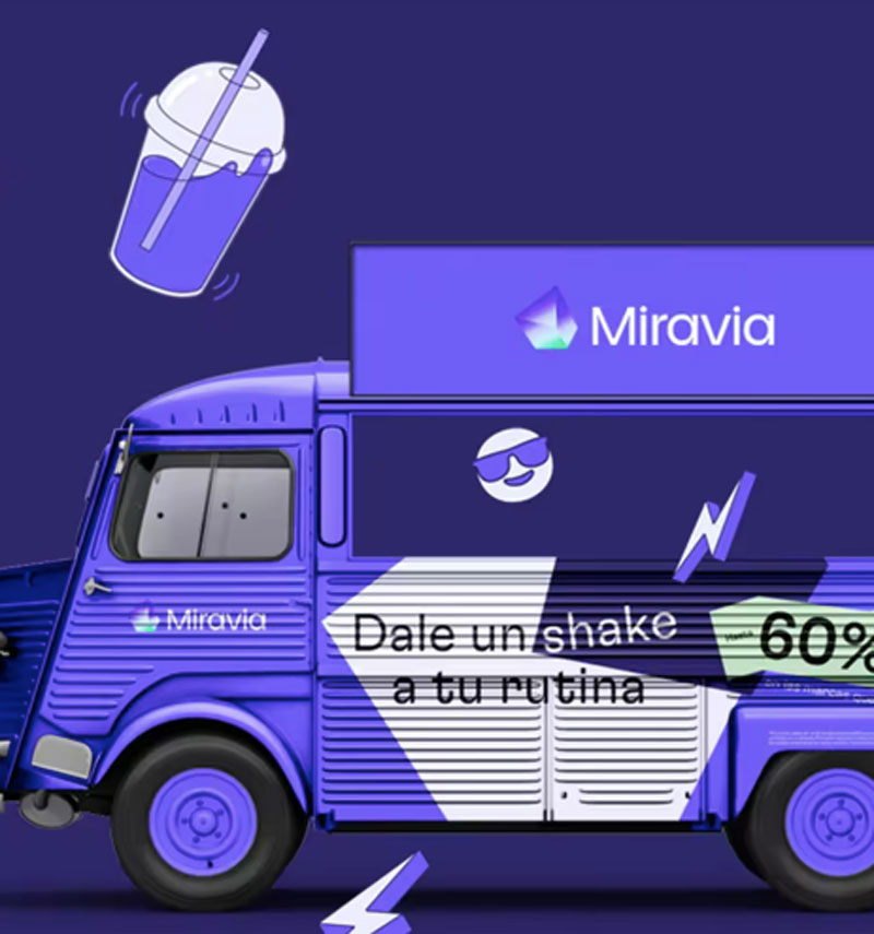 Una furgoneta de Miravia recorre Madrid
