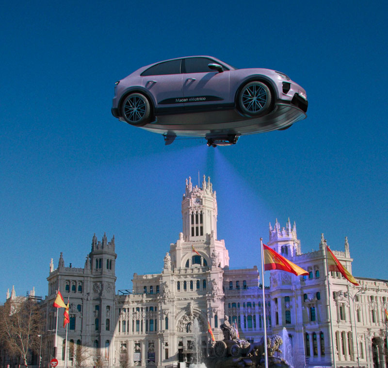 El nuevo Macan Eléctrico de Porsche 'surca' los cielos de España