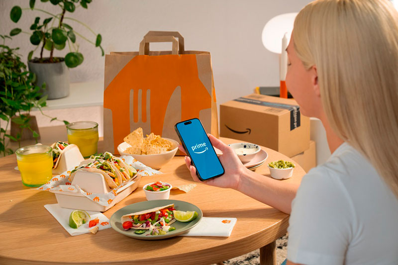 Entregas gratuitas de Just Eat para los clientes de Amazon Prime