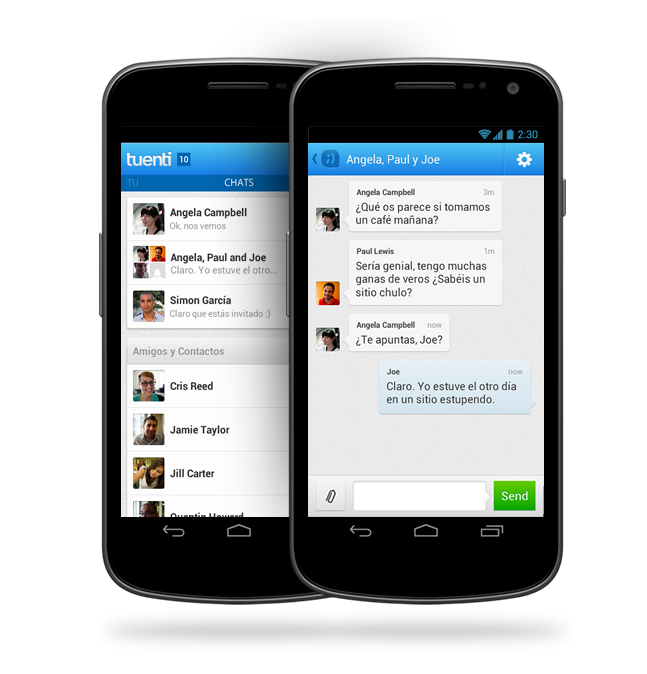 Tuenti incorpora chat de grupo en el móvil