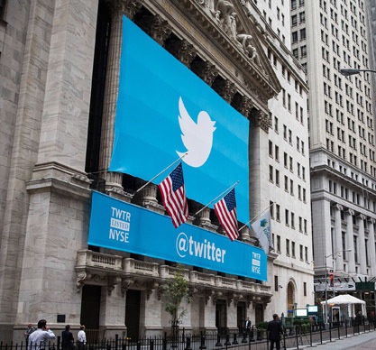 Twitter triunfa en su salida a Bolsa 