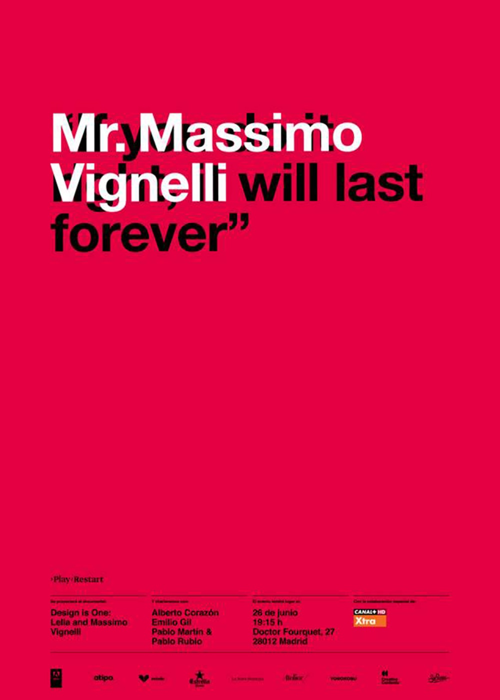 PlayRestart recuerda a Vignelli