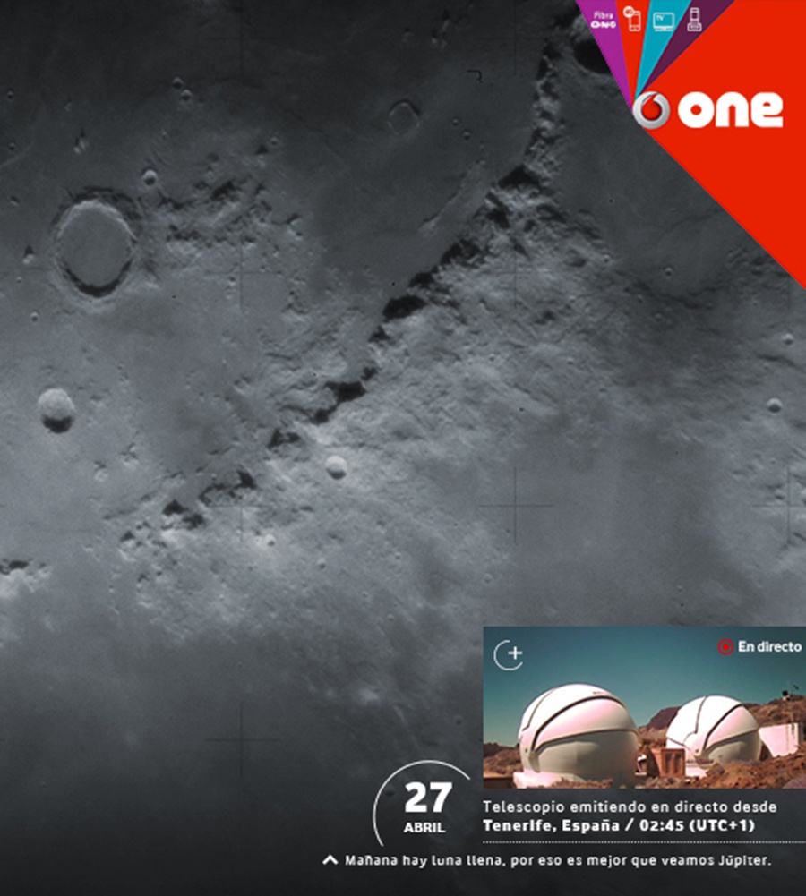 La luna en vivo y en directo con Vodafone