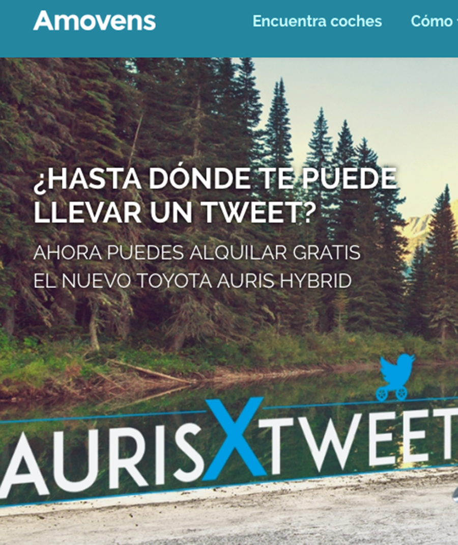 Alquila el nuevo Auris con un tweet