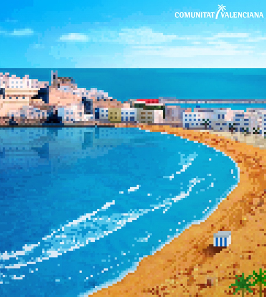 Playas valencianas pixeladas