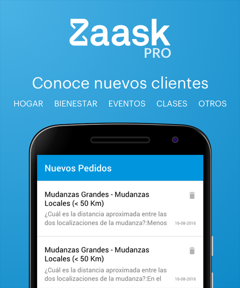 Zaask lanza su app para profesionales