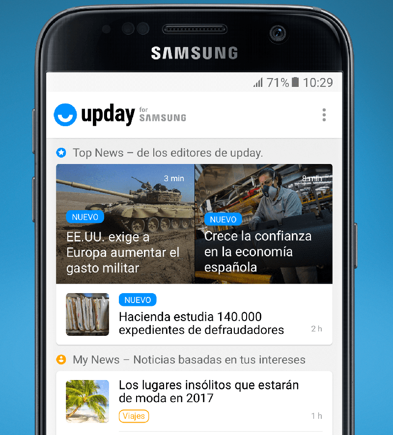 El servicio de noticias para móvil UPDAY llega a España
