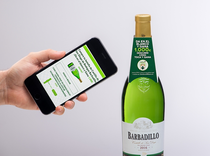 Botellas de vino con tecnología inteligente