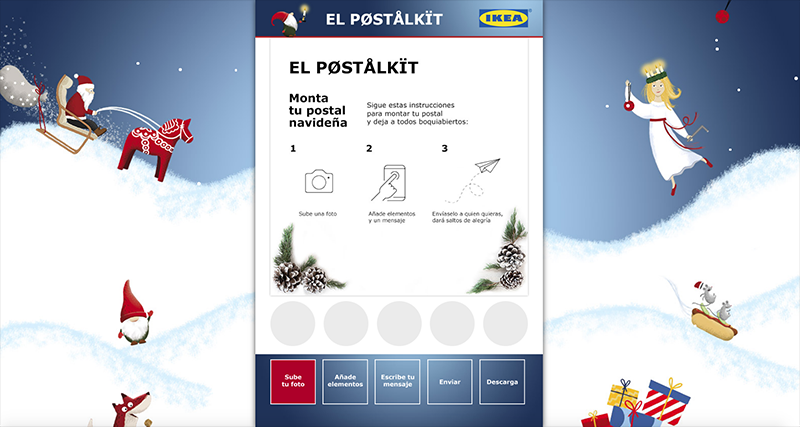 Felicita las fiestas con el 'Postalkit' de IKEA y Clicknaranja