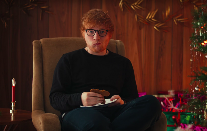 Spotify celebra el éxito de Ed Sheeran con un anuncio navideño