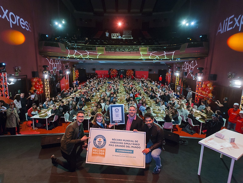 AliExpress bate el récord Guinness de 'unboxing'