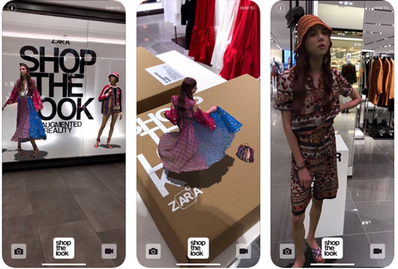 App de Zara para ver modelos en movimiento en tienda y en casa