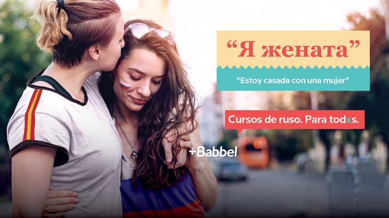 Acción de Babbel por un lenguaje inclusivo en Rusia 2018