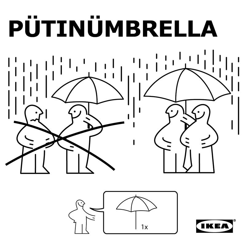 IKEA afea a Putin el incidente del paraguas en la final del Mundial