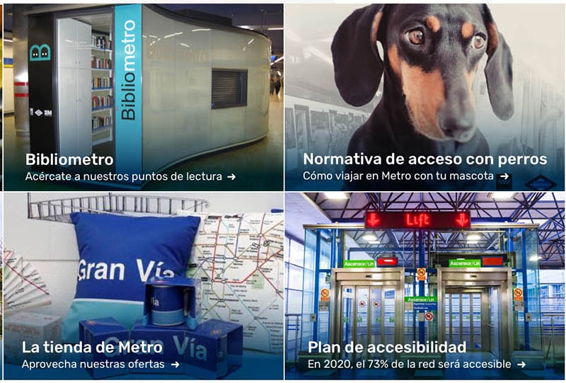 La agencia /drygital diseña la nueva web de Metro de Madrid