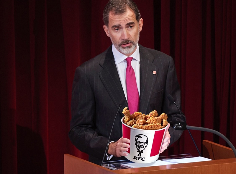 KFC regalará 11.111 euros si el Rey dice 'pollo' en su discurso