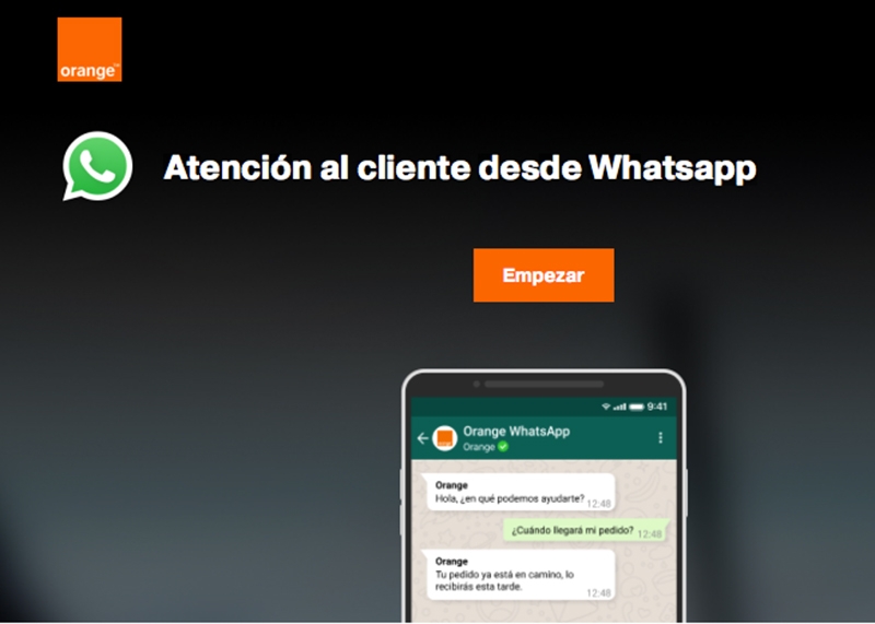 Orange ya atiende a sus clientes a través de WhatsApp