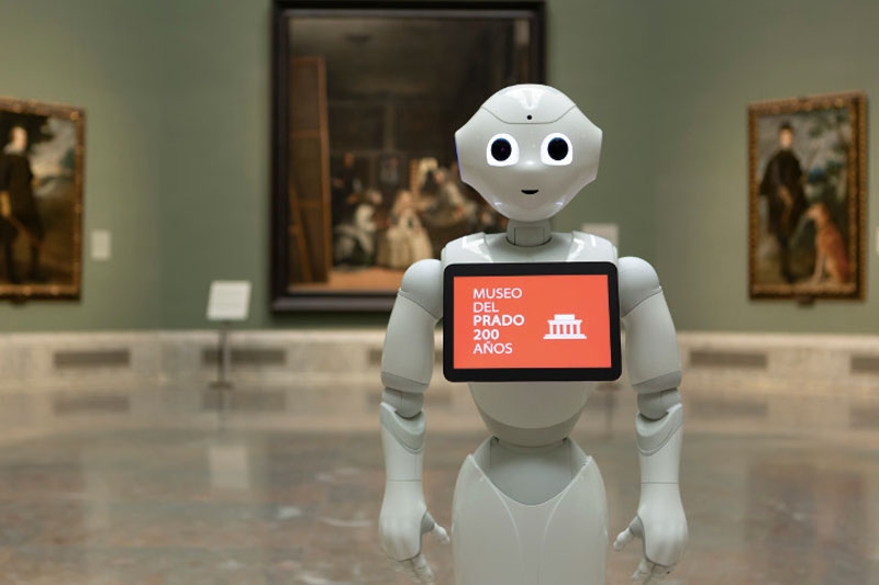 El primer robot en visitar El Prado guarda un mensaje para el futuro