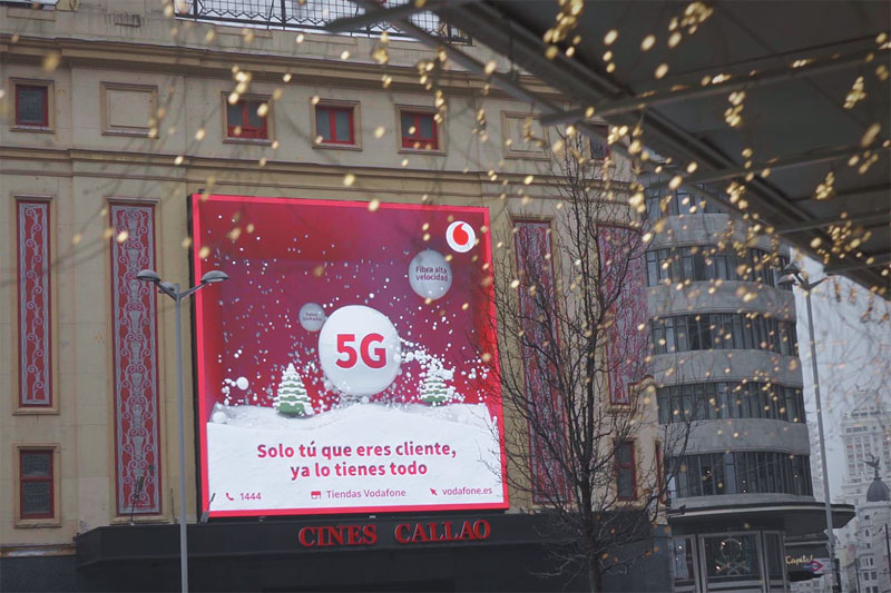 Vodafone lanza una campaña 3D en Callao City Lights