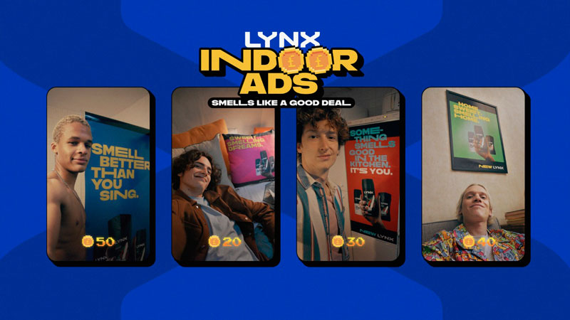 Lynx transforma habitaciones de jóvenes en vallas publicitarias
