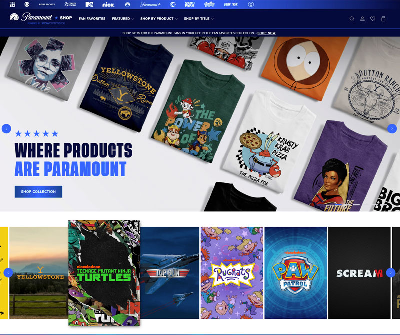 Paramount lanza su primera tienda online