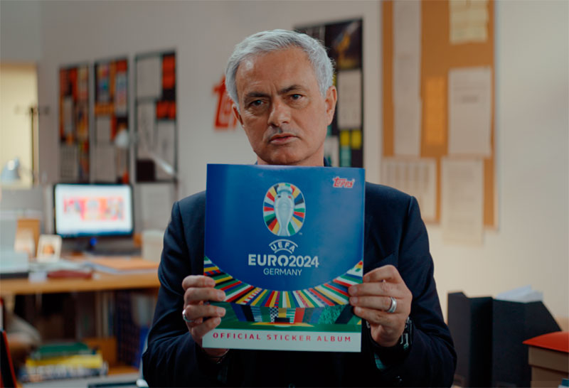 Mourinho motiva al equipo de Topps de cara a la UEFA Euro